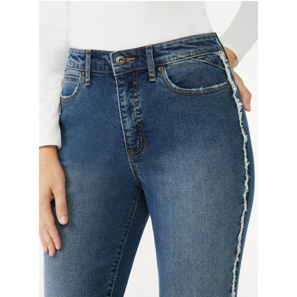 Sofia Jeans Adora Curvy Girlfriend Frayed Side Straight Jean Size 16 S NWOT 3515 - Picture 3 of 9